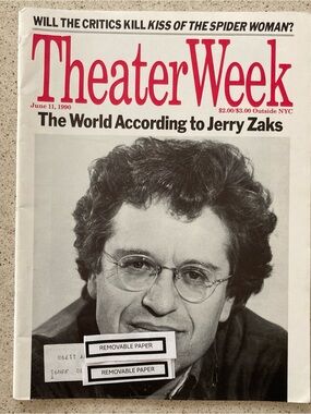 Jerry Zaks Six Degrees of Separation Theater Week Magazine June 11 1990 Address